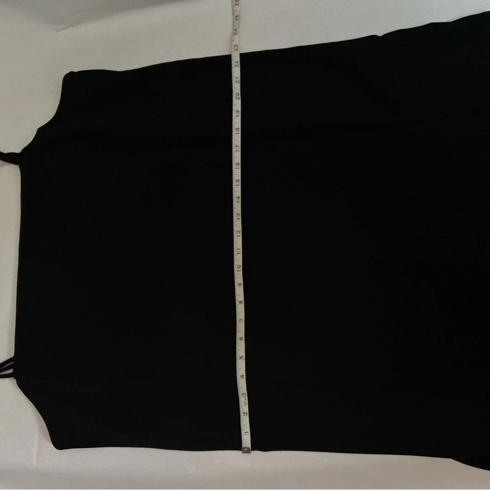 H&M Mini Dress Black Square Neck Side Slit XXL - Picture 8 of 10